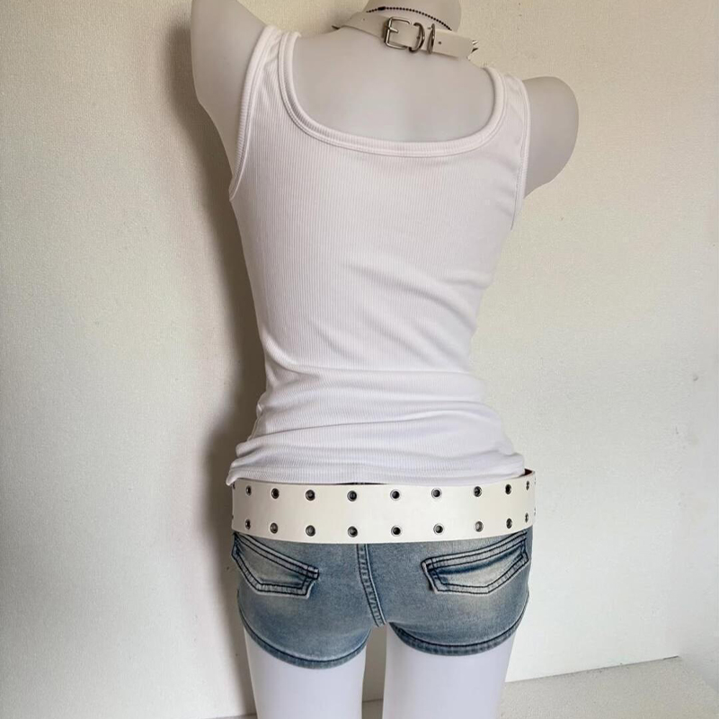 Débardeur Y2K Grunge Metal à d - Tank Top Ribbed avis et prix