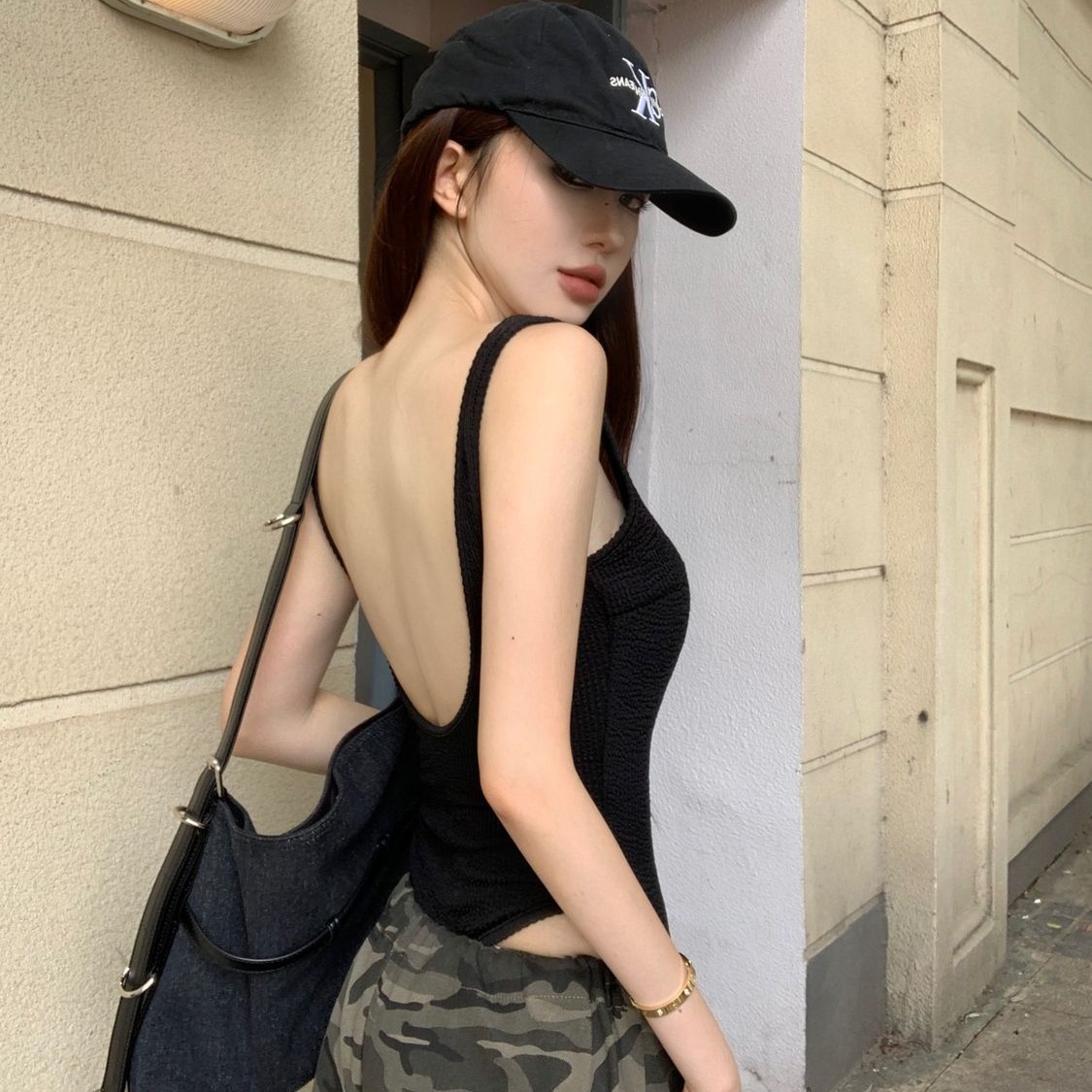 Barboteuse à bretelles noires  - Suspender Tank Top avis et prix
