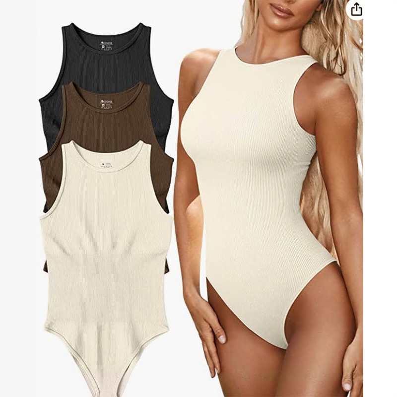 OMSJ-Barboteuse à col rond pou - Tank Top Ribbed avis et prix