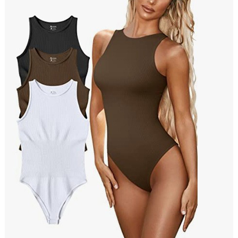 OMSJ-Barboteuse à col rond pou - Tank Top Ribbed avis et prix